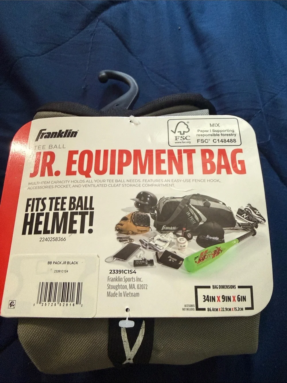 Franklin Jr. Equipment Duffel Bag - Black/Gray